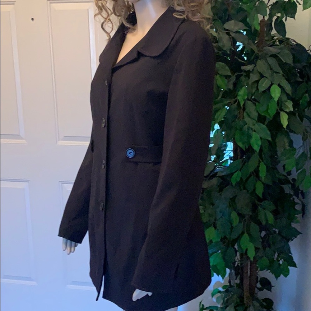 Beautiful Long Black Lined Blazer Sz small